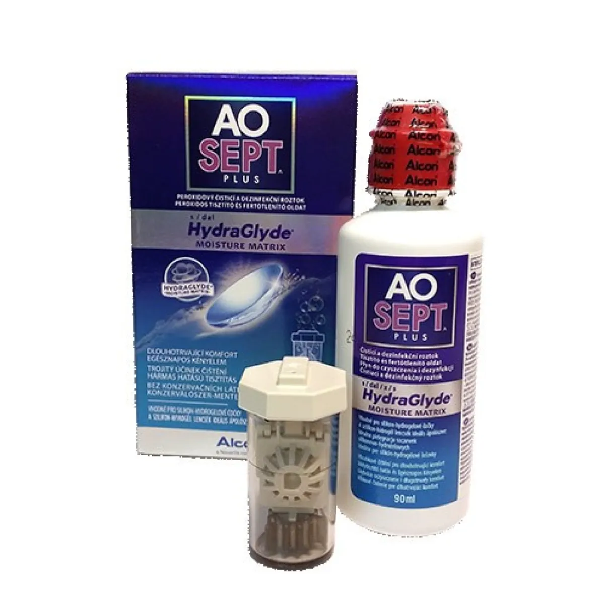 AOSEPT Plus HydraGlyde 90 ml s pouzdrem