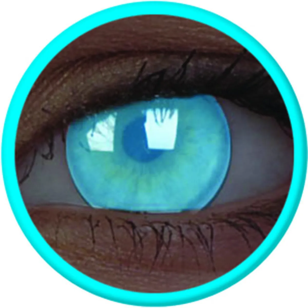 ColourVue Crazy čočky UV svítící - Electric Blue (2 ks roční) - nedioptrické - poškozený obal