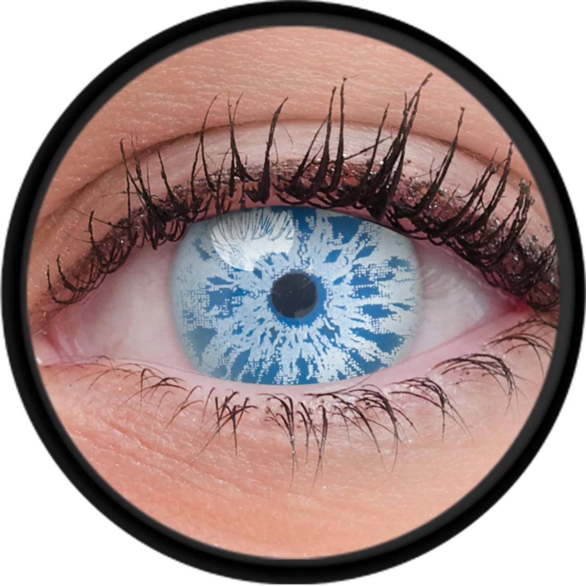 ColourVue Crazy čočky UV svítící - Glow Ice Blue (2 ks tříměsíční) - nedioptrické