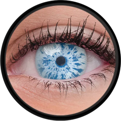 ColourVue Crazy čočky UV svítící - Glow Ice Blue (2 ks tříměsíční) - nedioptrické