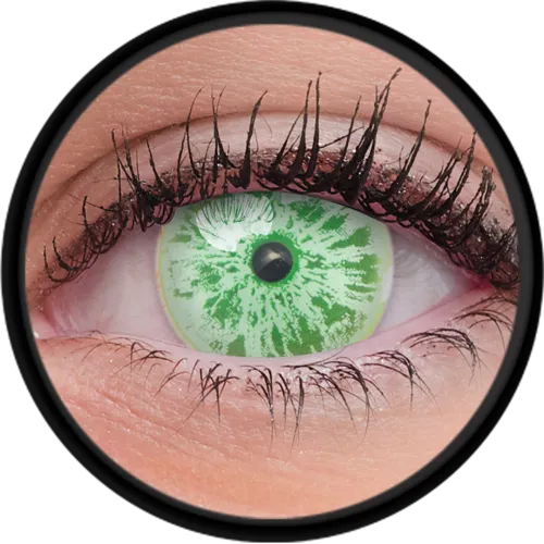 ColourVue Crazy čočky UV svítící - Glow Ice Green (2 ks tříměsíční) - nedioptrické