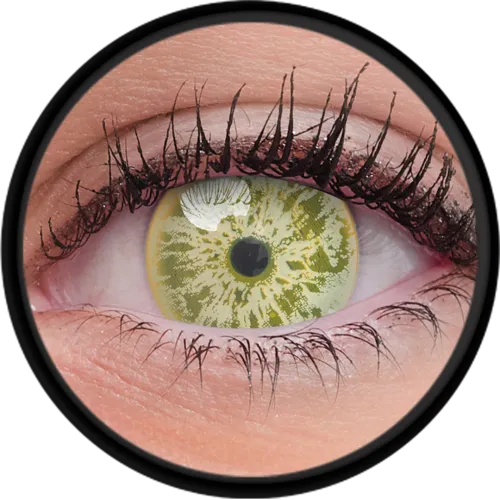 ColourVue Crazy čočky UV svítící - Glow Ice Yellow (2 ks tříměsíční) - nedioptrické