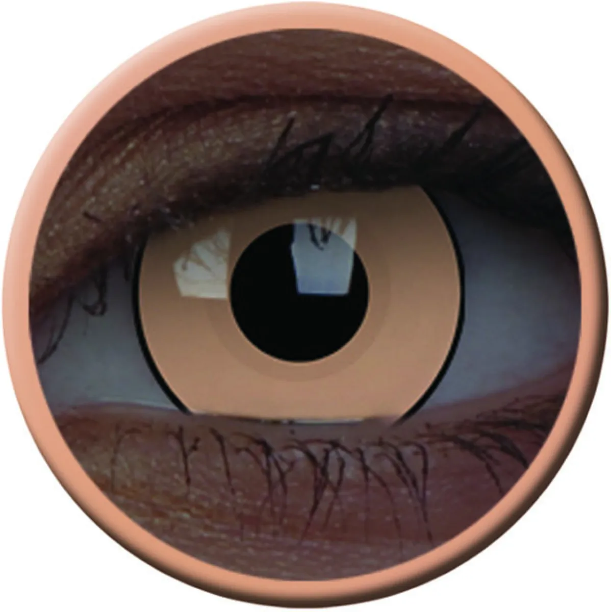 ColourVue Crazy čočky UV svítící - Glow Luna Beige (2 ks roční) - nedioptrické