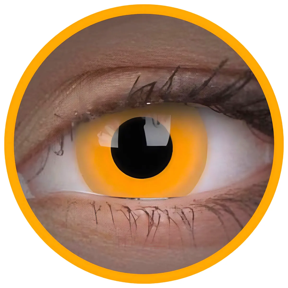 ColourVue Crazy čočky UV svítící - Glow Orange (2 ks roční) - nedioptrické, doprodej