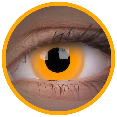 ColourVue Crazy čočky UV svítící - Glow Orange (2 ks roční) - nedioptrické, doprodej