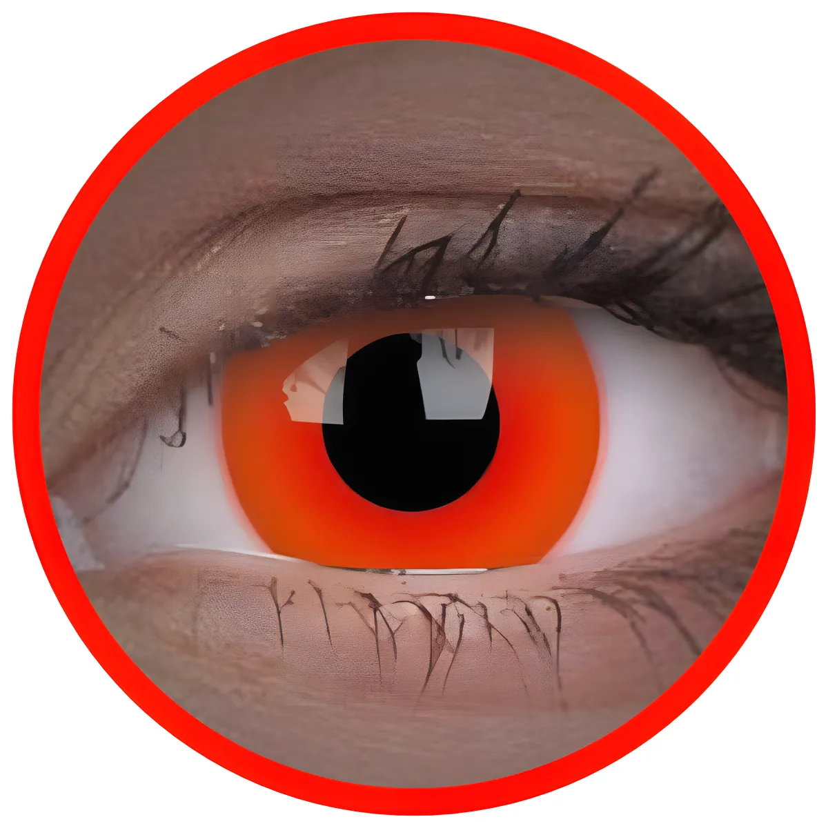 ColourVue Crazy čočky UV svítící - Glow Red (2 ks roční) - nedioptrické - exp. 04/2027