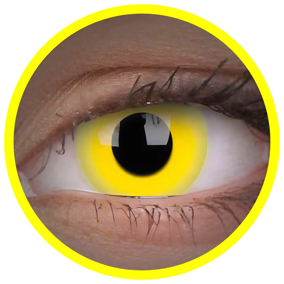 ColourVue Crazy čočky UV svítící - Glow Yellow (2 ks roční) - nedioptrické - exp. 03/2027