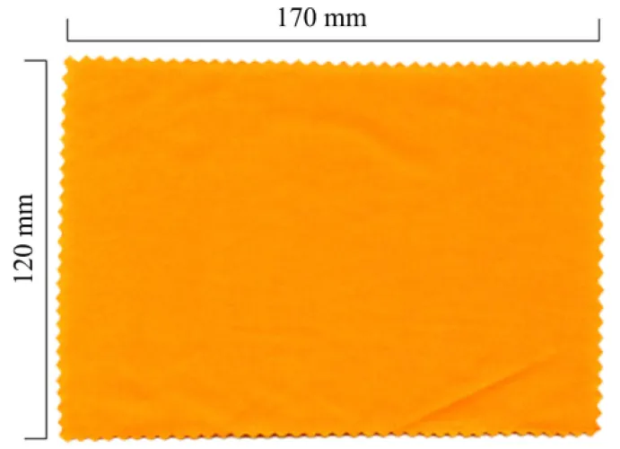 Hadřík na brýle z mikrovlákna jednobarevný - oranžový 120x170
