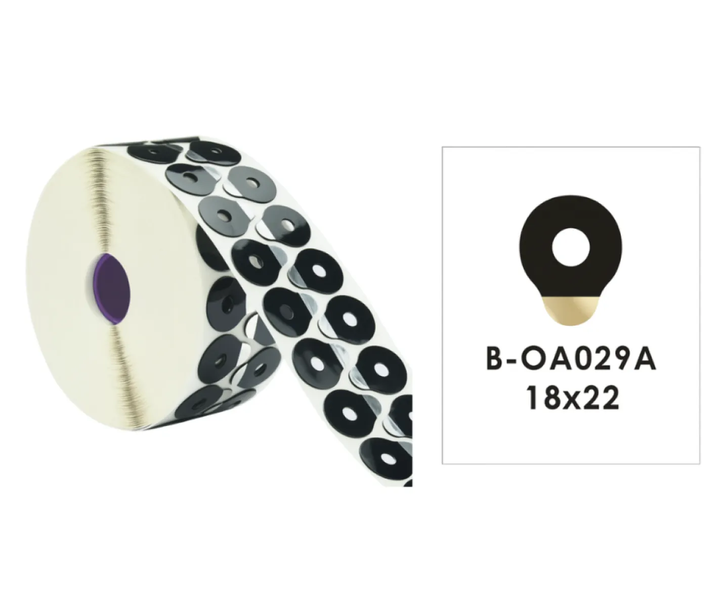Lepicí podložky EXTRA silné - pro automatické brusky 22 mm x 18 mm, 1000 ks - černé malé