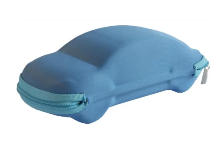 Pouzdro na brýle se zipem - auto modré