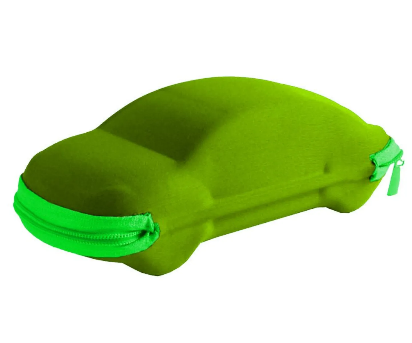 Pouzdro na brýle se zipem - auto zelené